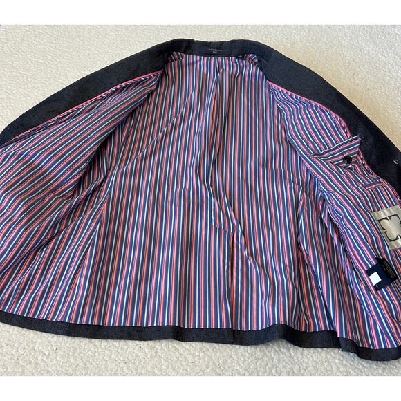 Liz Claiborne Chambray Blazer/Jacket Women Sz 12 Lined Stretch Casual/Business - Picture 7 of 9